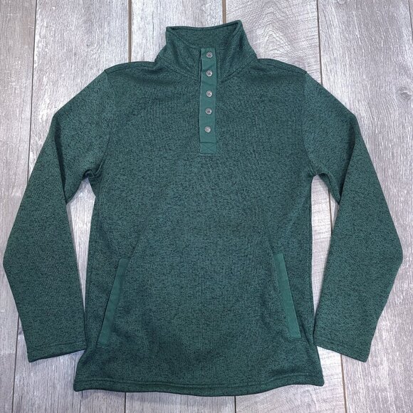 Mountain Khakis Mens Norris Fleece Sweater Size Small Green Button Pullover - Picture 1 of 10